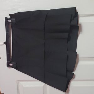 Black pleated ruffled skirt